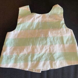 Janie and Jack Mint Green and White Top